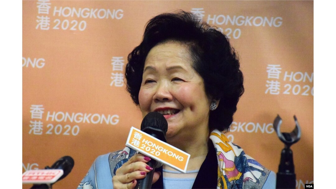 香港前政務司司長陳方安生。(美國之音湯惠芸攝)