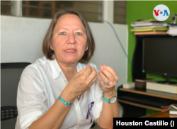La socióloga nicaragüense María Teresa Blandón. Foto de Houston Castillo, VOA.