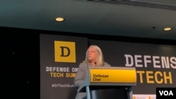 美國國家情報副主任蘇·戈登(Sue Gordon)2019年6月27日在軍事出版商Defense One討論會上發言（美國之音黎堡）