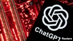 FILE - An illustration photo shows the ChatGPT logo.