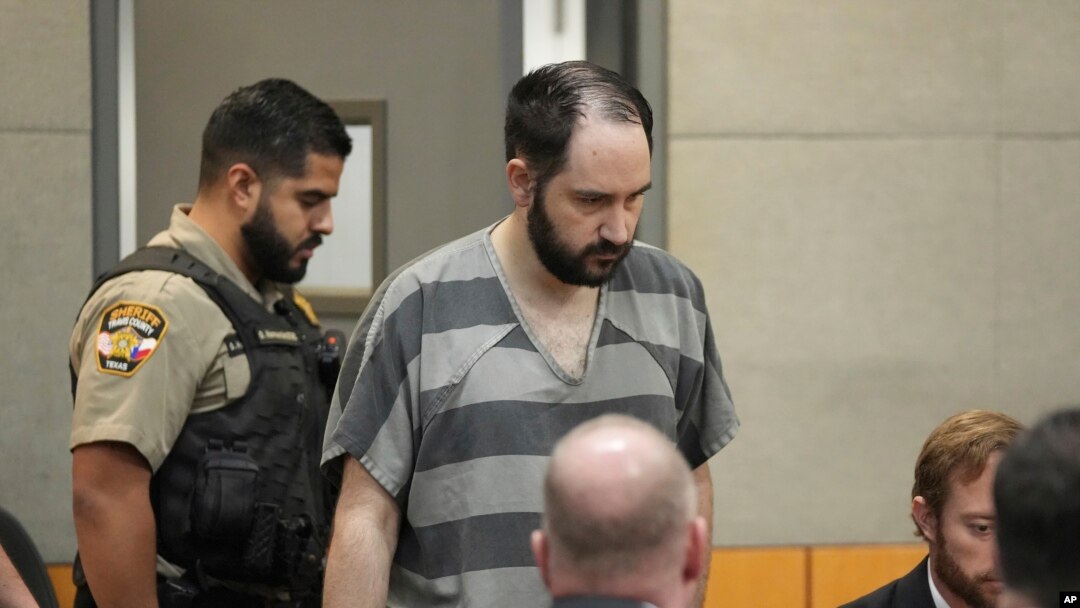 Danijel Peri, osuđen za ubistvo muškarca na protestu protiv rasne diskriminacije, u sudnici u Teksasu, maj 2023. (Jay Janner/Austin American-Statesman/AP)