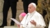 FILE - Pope Francis speaks as he meets participants in the Charis International conference, in the Paul VI hall at the Vatican, June 8, 2019.