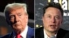 當選美國總統特朗普(Donald Trump)與美國科技實業家馬斯克(Elon Musk)
