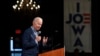 Former Vice President and Democratic presidential candidate Joe Biden speaks during a rally, May 1, 2019, in Des Moines, Iowa. 