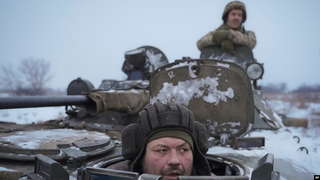 Wanajeshi wa Ukraine wakiwa katika vita Luhansk, mashariki mwa Ukraine. Jan 28 2022