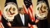 Secretary of State John Kerry gestures as he delivers his first foreign policy speech, February 20, 2013, in Old Cabel Hall at the University of Virginia in Charlottesville, Va. 