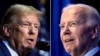 ARCHIVO - Esta imagen combinada muestra al candidato presidencial republicano, el expresidente Donald Trump, el 9 de marzo de 2024, y al presidente Joe Biden, el 27 de enero de 2024.