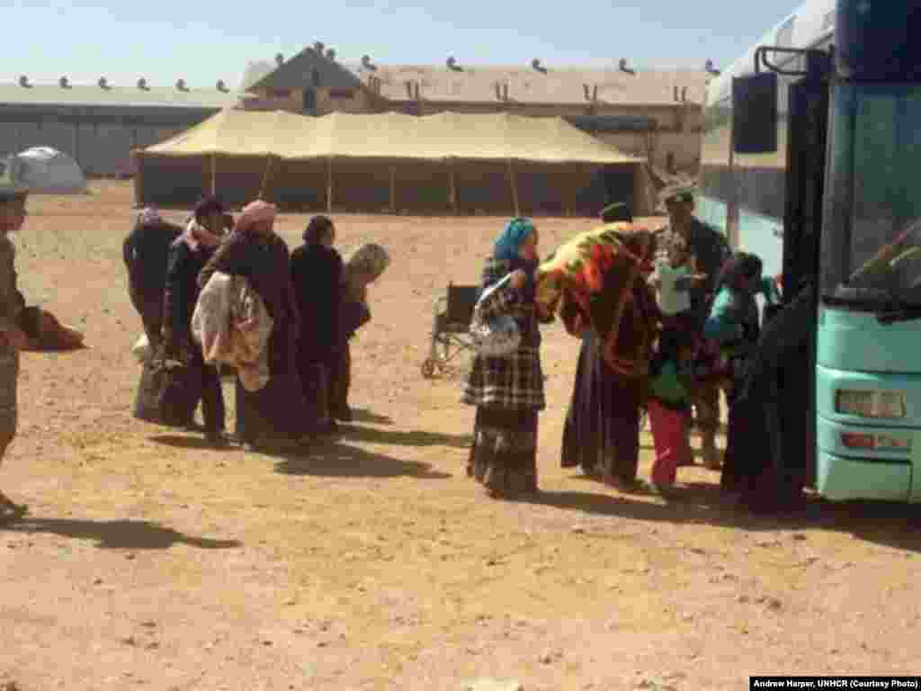 It takes refugees as many as 2-5 days after crossing Jordan's eastern border before they can be moved to the Zaatari camp, in northwestern Jordan. Jordanian Armed Forces cover all costs.