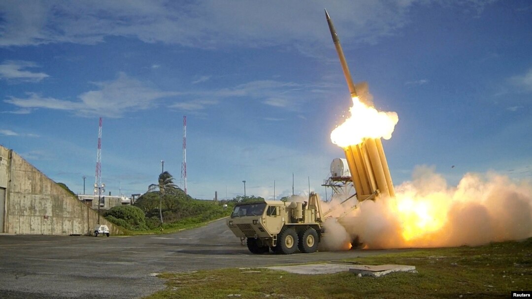 미국 국방부가 앞서 고고도미사일방어체계(THAAD) 요격시험 장면을 공개했다. (자료사진)
