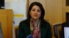 FILE - Pervin Buldan of the People's Democratic Party addresses reporters before starting a hunger strike in support of jailed Kurdish lawmaker Leyla Guven's own hunger strike against the isolation of Kurdish rebel leader Abdullah Ocalan in prison, in Ankara, Dec. 4, 2018.