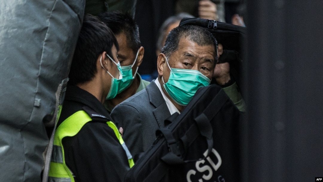 資料照：香港壹傳媒創辦人黎智英被控違反《港版國安法》案。