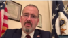 Ambasador Sjedinjenih Država u Srbiji Entoni Godfri tokom onlajn predavanja tokom sastanka u organizaciji Rotari e-kluba Srbija, preko aplikacije Zoom, 14. aprila 2021. (Foto: Glas Amerike, Skrinšot)