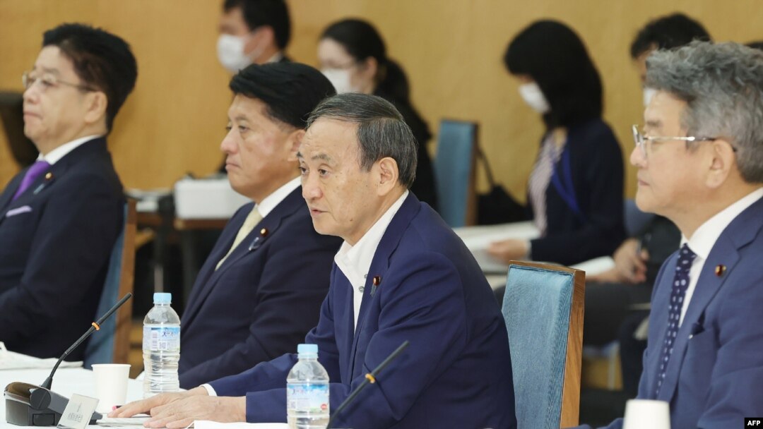 지난달 스가 요시히데 일본 총리가 도쿄에서 디지털 개혁에 대한 각료 회의를 주재하고 있다. 