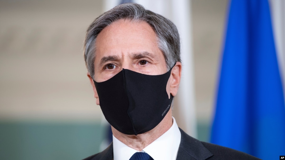 Arhiva - Državni sekretrar SAD Entoni Blinken tokom sastanka sa ukrajinskim ministrom inostranih Dmitrom Kulebom, 5. avgusta 2021. u Stejt dipartmentu u Vašingtonu.