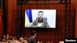 Владимир Зеленский обращается к канадским парламентариям. 15 марта 2022 г.